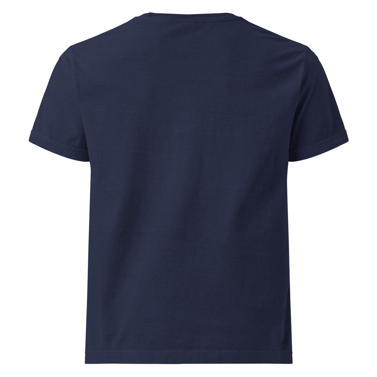 LOUPI GANG Signature Embroidered Tee in Navy — back view digital product mockup