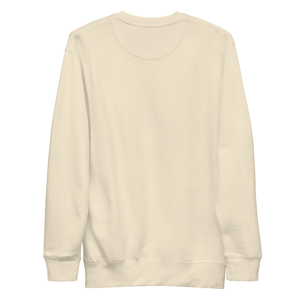 LOUPI GANG Signature Crewneck in Bone — plain back view, supplier product mockup